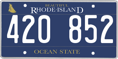 RI license plate 420852