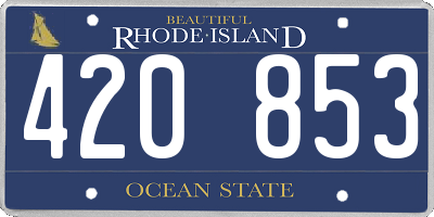 RI license plate 420853
