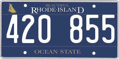 RI license plate 420855