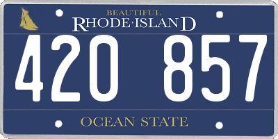 RI license plate 420857