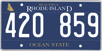 RI license plate 420859