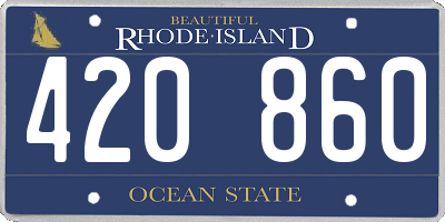 RI license plate 420860