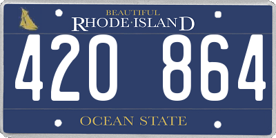 RI license plate 420864
