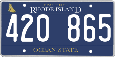 RI license plate 420865