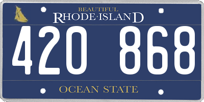 RI license plate 420868