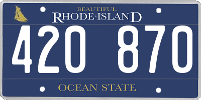 RI license plate 420870