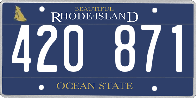RI license plate 420871