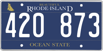 RI license plate 420873