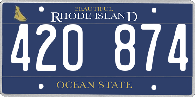 RI license plate 420874