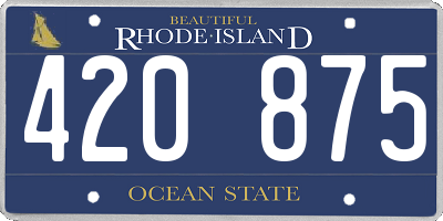 RI license plate 420875