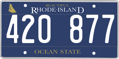 RI license plate 420877