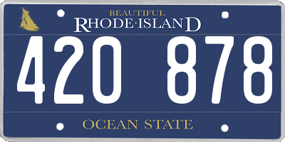 RI license plate 420878