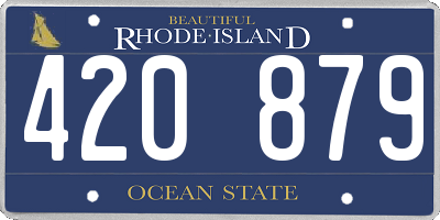RI license plate 420879
