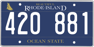 RI license plate 420881