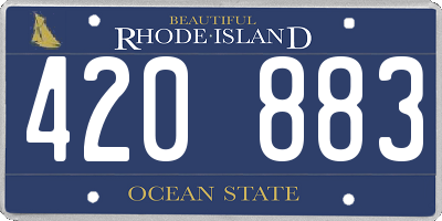 RI license plate 420883