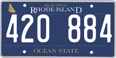 RI license plate 420884