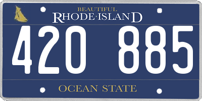 RI license plate 420885