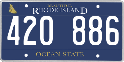 RI license plate 420886