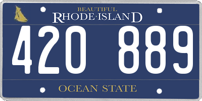 RI license plate 420889
