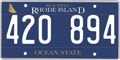 RI license plate 420894