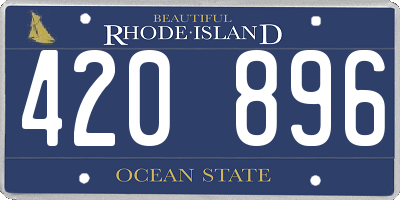 RI license plate 420896