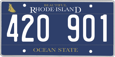 RI license plate 420901