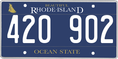 RI license plate 420902