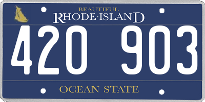 RI license plate 420903