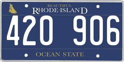 RI license plate 420906