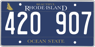 RI license plate 420907