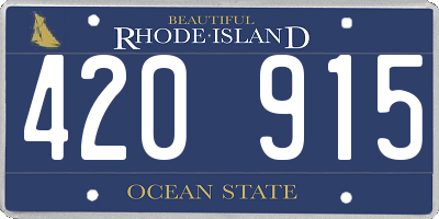 RI license plate 420915