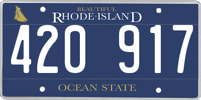 RI license plate 420917