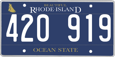 RI license plate 420919