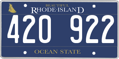 RI license plate 420922