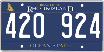 RI license plate 420924