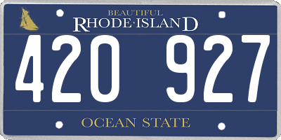 RI license plate 420927