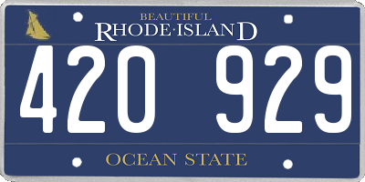 RI license plate 420929