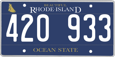 RI license plate 420933