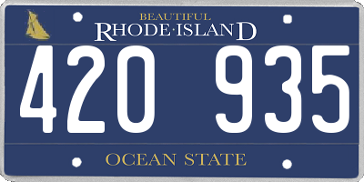 RI license plate 420935