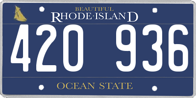 RI license plate 420936