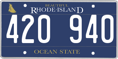 RI license plate 420940