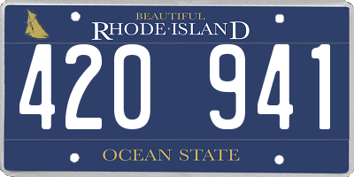 RI license plate 420941