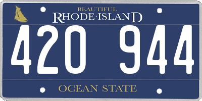 RI license plate 420944
