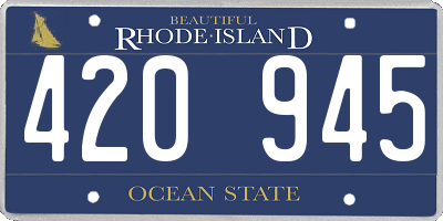 RI license plate 420945
