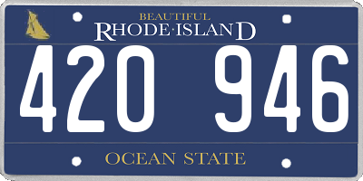 RI license plate 420946