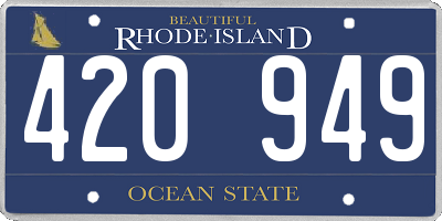 RI license plate 420949