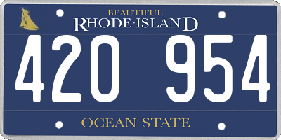 RI license plate 420954