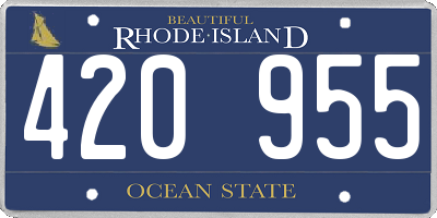 RI license plate 420955
