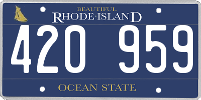 RI license plate 420959