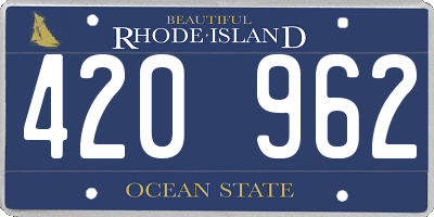 RI license plate 420962